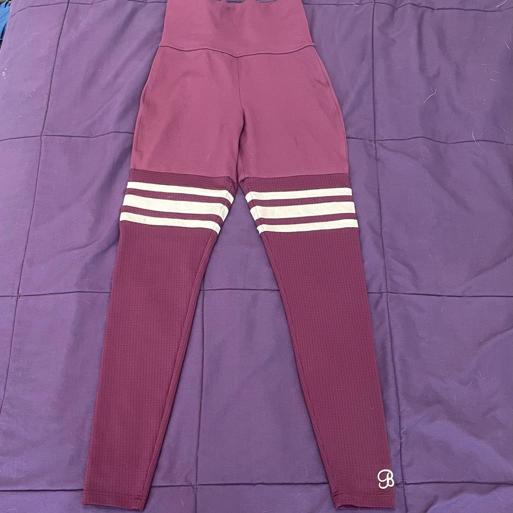 Bombshell Sportswear Thigh High leggings maroon size small